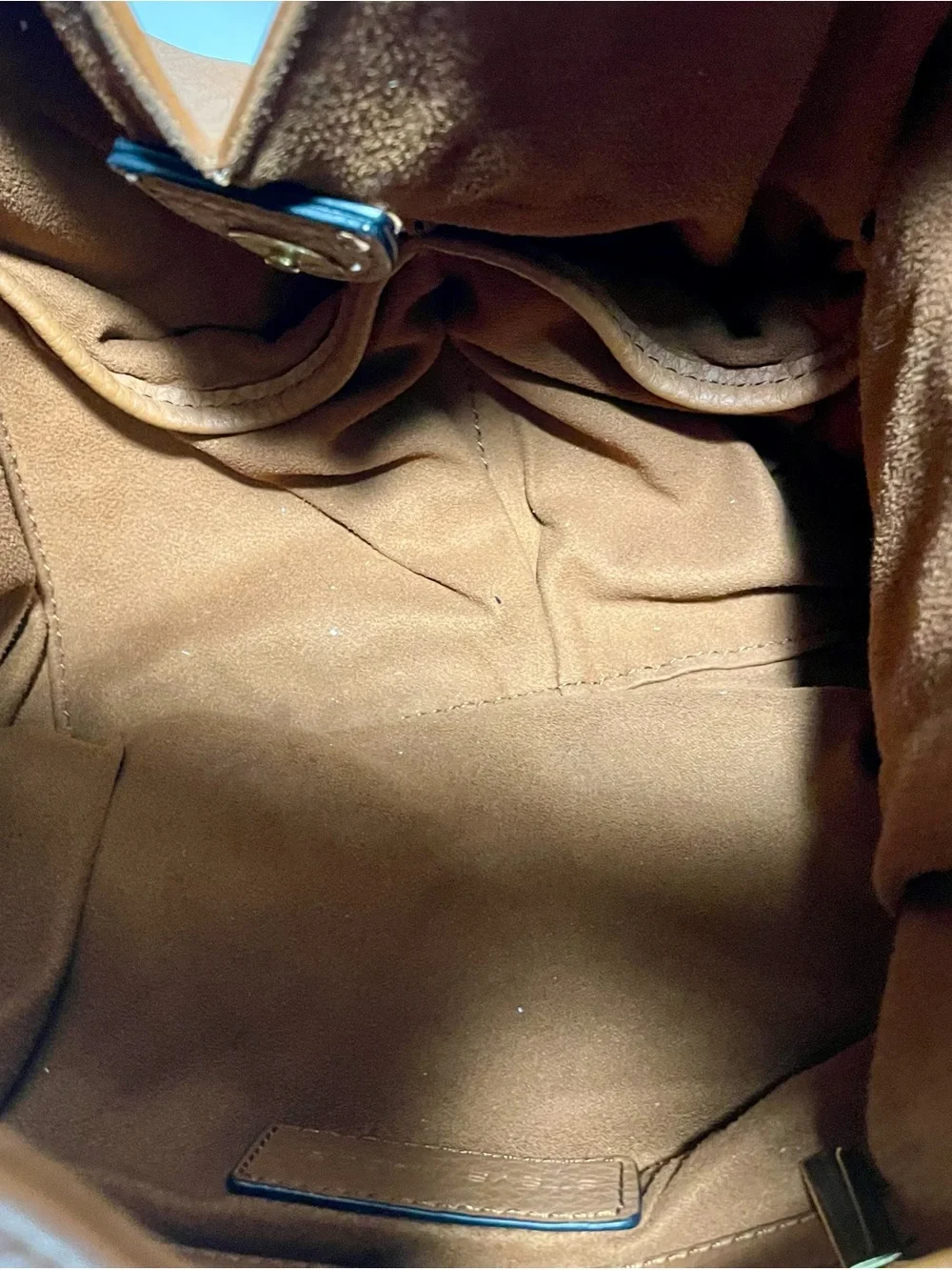 Steve Madden Cognac Pebbled Leather Hobo Shoulder Bag
